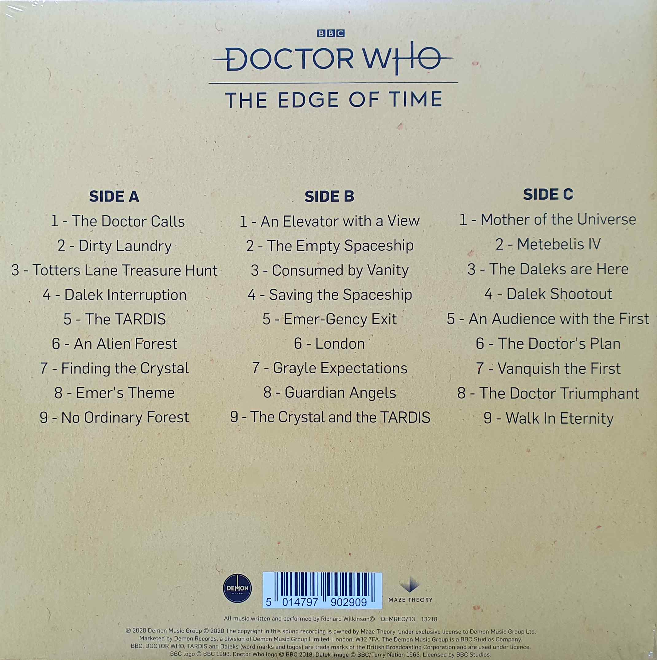 Picture of DEMREC 713 Doctor Who - The edge of time by artist Richard Wilkinson from the BBC records and Tapes library